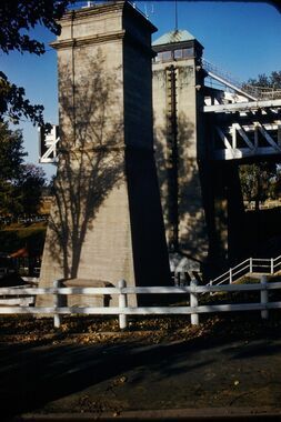 Kodak 35mm 1950s Red Border Kodachrome, Peterborough Lift Lock, Ontario Canada